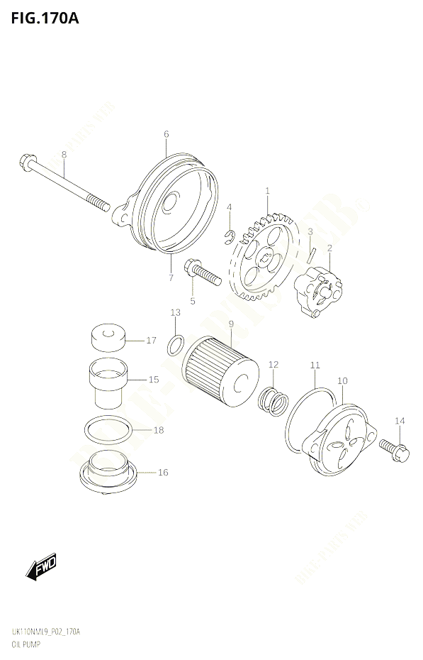POMPE A HUILE POUR SUZUKI ADDRESS 110 2019 POUR ADDRESS 110 UK110NM L9 