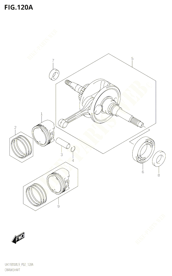 VILEBREQUIN POUR SUZUKI ADDRESS 110 2019 POUR ADDRESS 110 UK110NM L9 