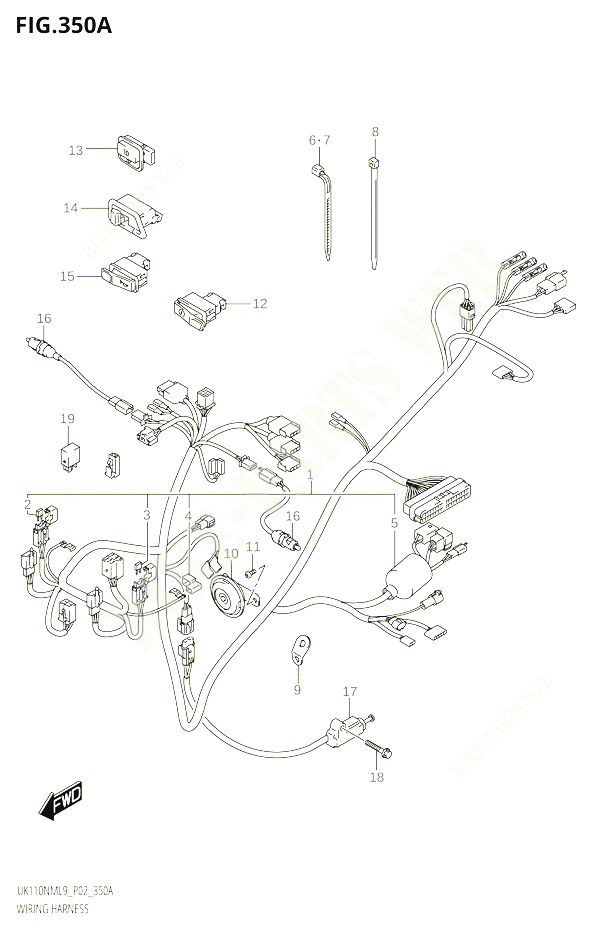 FAISCEAU ELECTRIQUE2 POUR SUZUKI ADDRESS 110 2019 POUR ADDRESS 110 UK110NM L9 