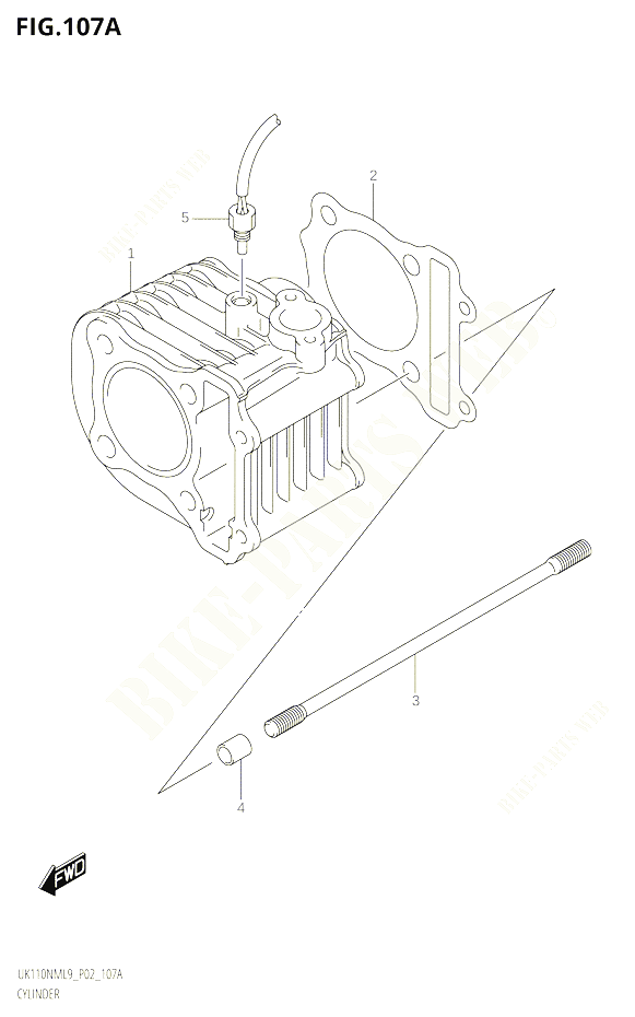 CYLINDRE POUR SUZUKI ADDRESS 110 2019 POUR ADDRESS 110 UK110NM L9 