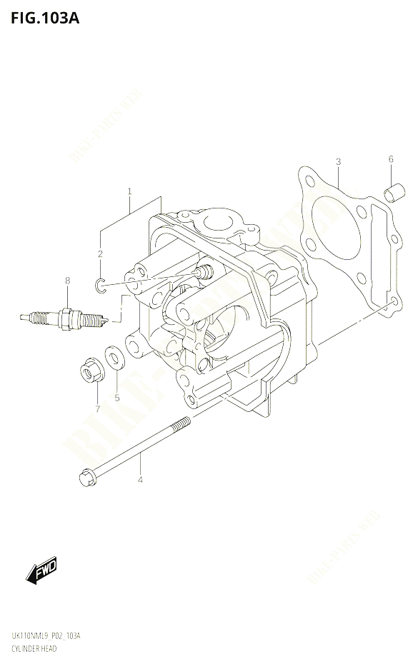 CULASSE POUR SUZUKI ADDRESS 110 2019 POUR ADDRESS 110 UK110NM L9 
