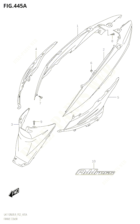 CARENAGES ARRIERE POUR SUZUKI ADDRESS 110 2019 POUR ADDRESS 110 UK110NM L9 