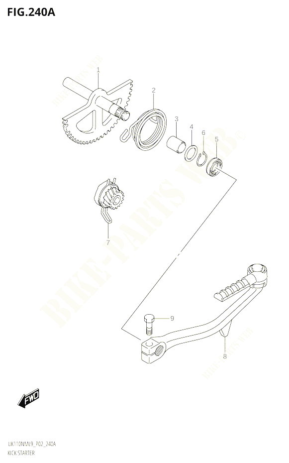 KICK POUR SUZUKI ADDRESS 110 2019 POUR ADDRESS 110 UK110NM L9 