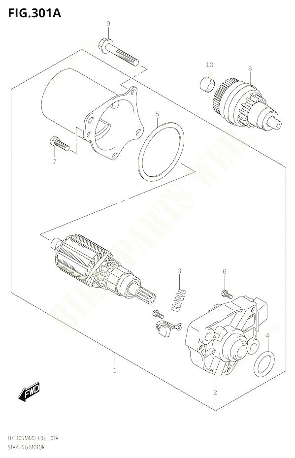 DEMARREUR POUR SUZUKI ADDRESS 110 2020 POUR ADDRESS 110 UK110NM M0 