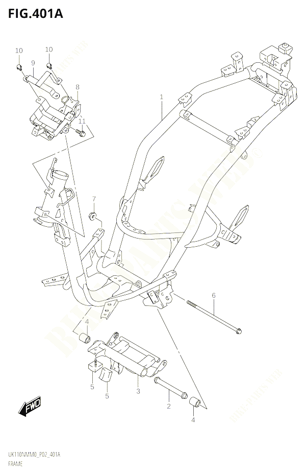 CADRE POUR SUZUKI ADDRESS 110 2020 POUR ADDRESS 110 UK110NM M0 