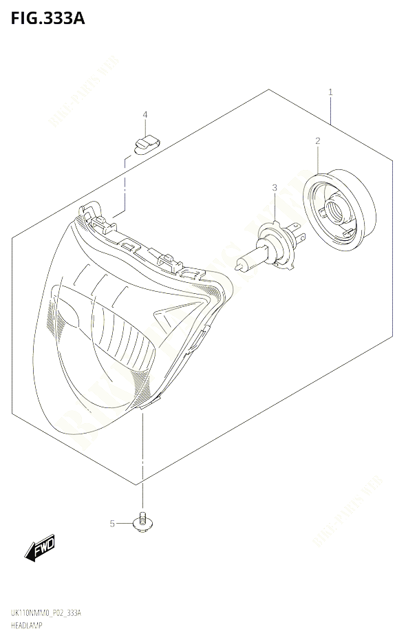 PHARE POUR SUZUKI ADDRESS 110 2020 POUR ADDRESS 110 UK110NM M0 