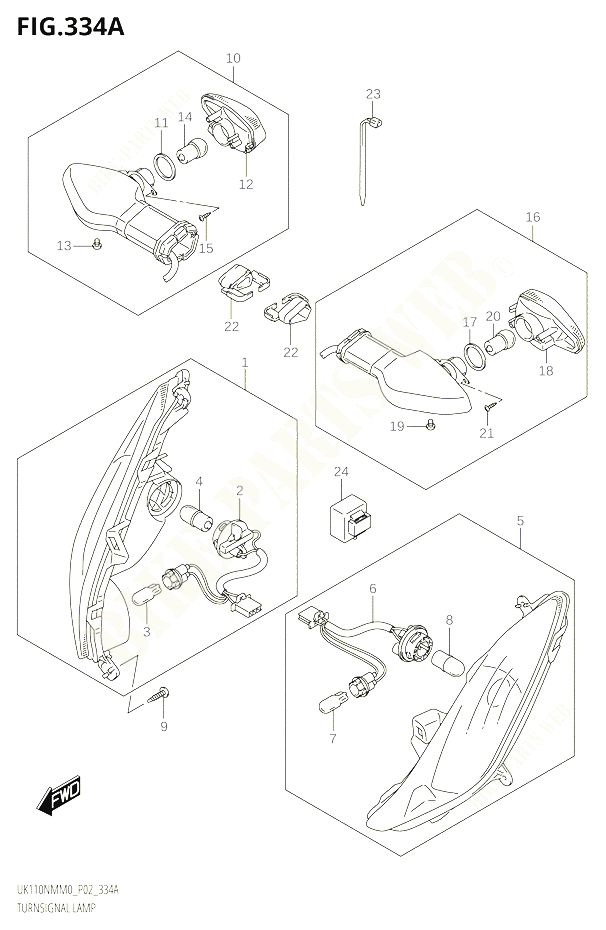 CLIGNOTANTS POUR SUZUKI ADDRESS 110 2020 POUR ADDRESS 110 UK110NM M0 