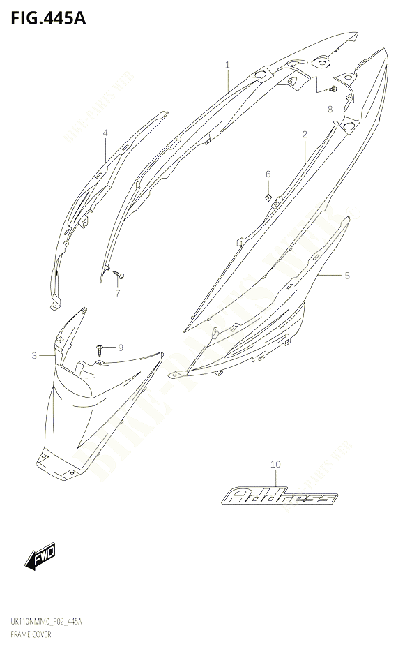 CARENAGES ARRIERE POUR SUZUKI ADDRESS 110 2020 POUR ADDRESS 110 UK110NM M0 