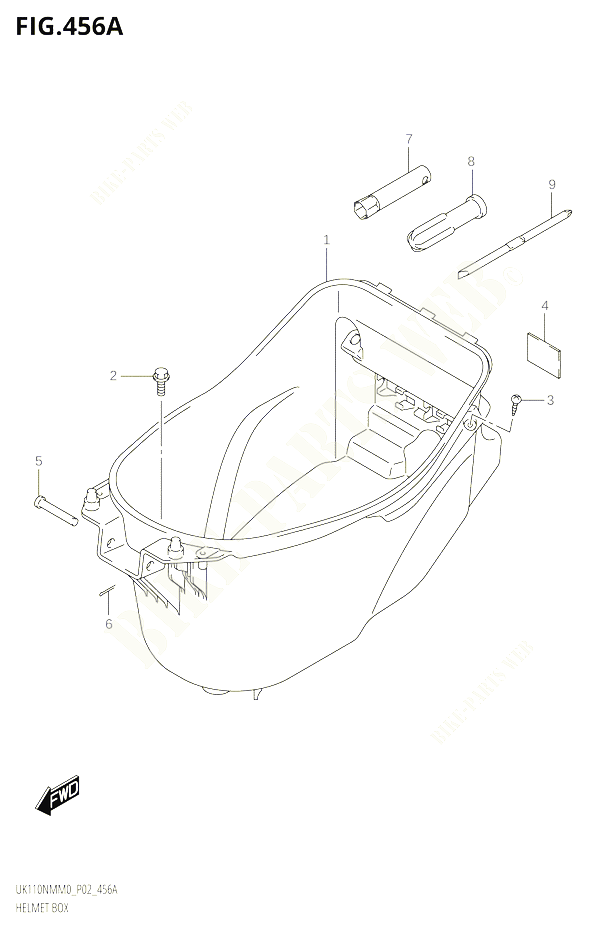 COFFRE POUR SUZUKI ADDRESS 110 2020 POUR ADDRESS 110 UK110NM M0 