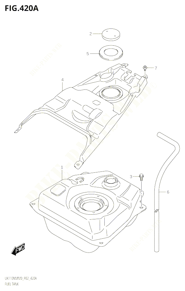 RESERVOIR DESSENCE POUR SUZUKI ADDRESS 110 2020 POUR ADDRESS 110 UK110NM M0 