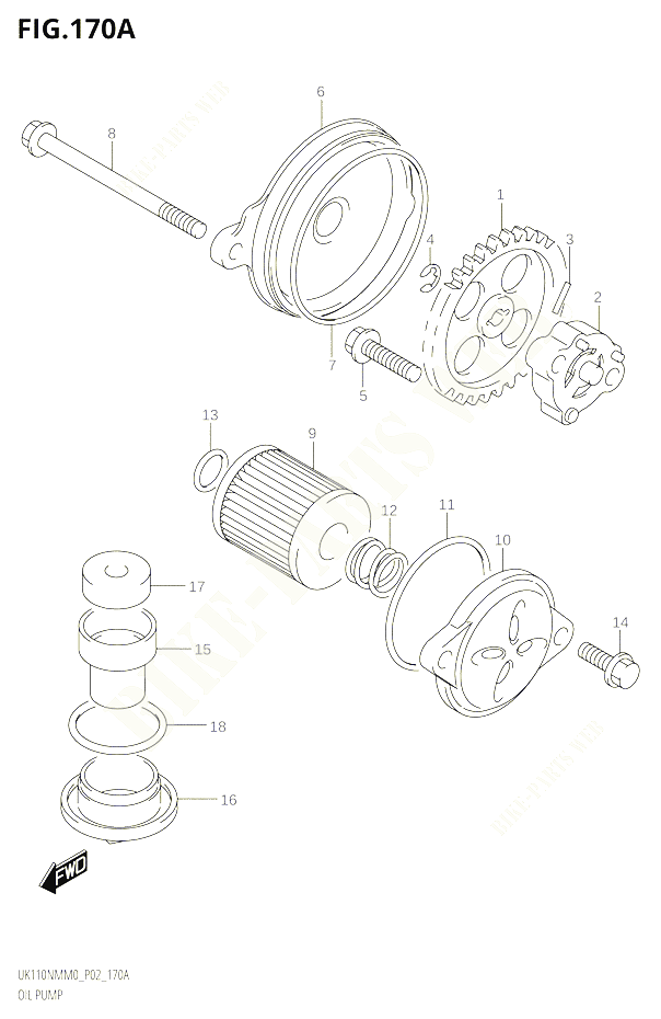 POMPE A HUILE POUR SUZUKI ADDRESS 110 2020 POUR ADDRESS 110 UK110NM M0 