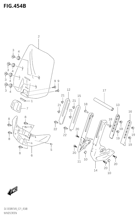 PARE BRISE POUR V STROM 1050DL1050RQ M0  2020