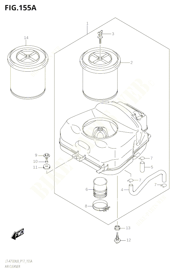 FILTRE A AIR POUR SUZUKI KINGQUAD 750 2018 POUR KINGQUAD 750 AXI 4WD LT A750X L8 