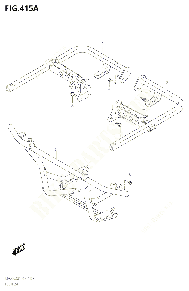 REPOSE PIED POUR SUZUKI KINGQUAD 750 2018 POUR KINGQUAD 750 AXI 4WD LT A750X L8 