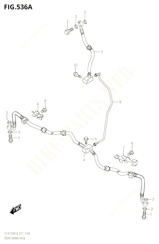 DURITE DE FREIN AVANT POUR SUZUKI KINGQUAD 750 2018 POUR KINGQUAD 750 AXI 4WD LT A750XP L8 