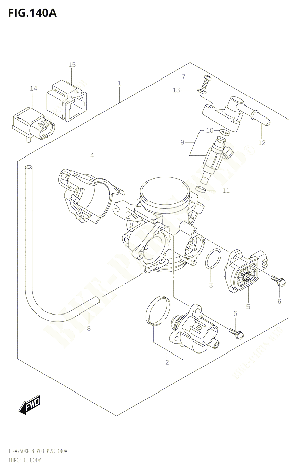 CORPS DE PAPILLON POUR SUZUKI KINGQUAD 750 2018 POUR KINGQUAD 750 AXI 4WD LT A750XPB L8 