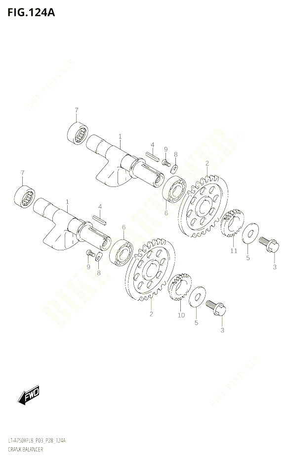 BALANCIER POUR SUZUKI KINGQUAD 750 2018 POUR KINGQUAD 750 AXI 4WD LT A750XPB L8 