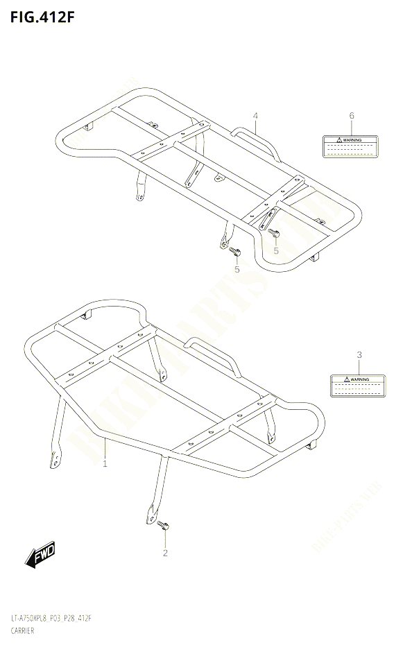 PORTE PAQUET750XPBL8P33 POUR SUZUKI KINGQUAD 750 2018 POUR KINGQUAD 750 AXI 4WD LT A750XPB L8 