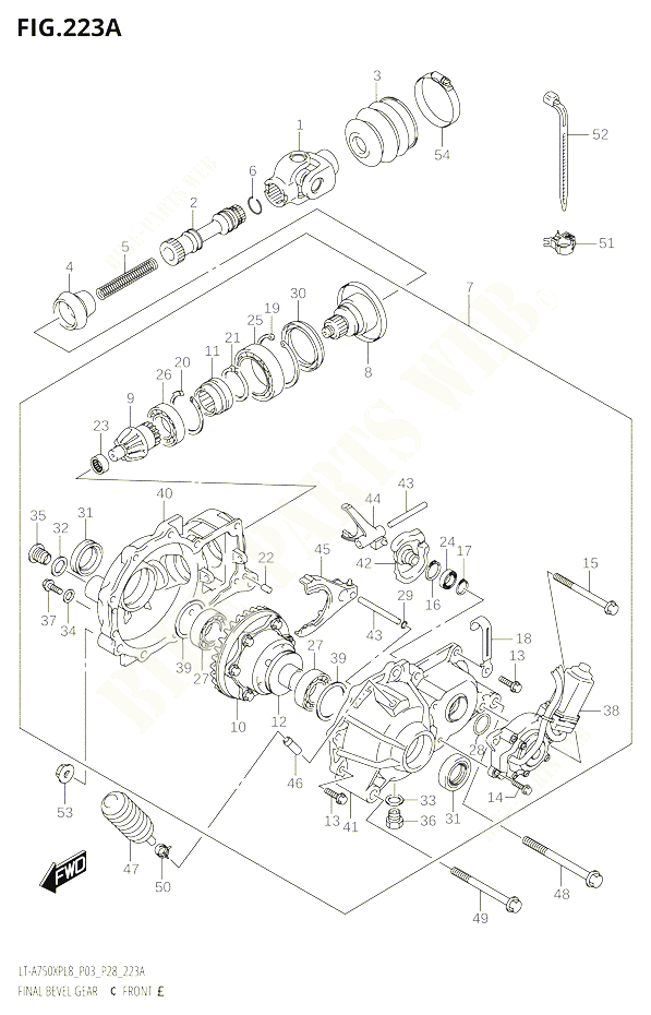 COUPLE CONIQUER FRONT POUR SUZUKI KINGQUAD 750 2018 POUR KINGQUAD 750 AXI 4WD LT A750XPB L8 