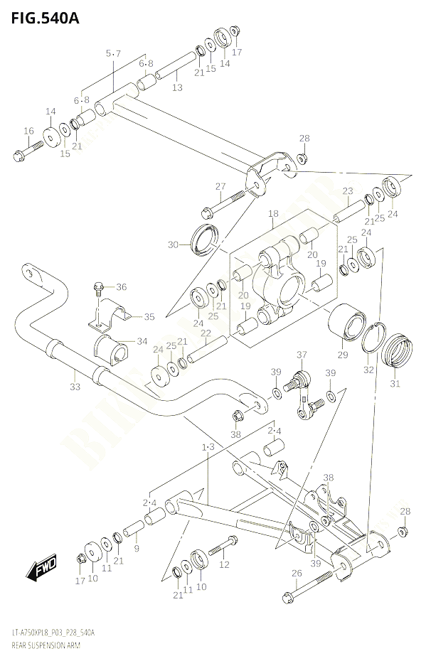 BRAS OSCILLANT POUR SUZUKI KINGQUAD 750 2018 POUR KINGQUAD 750 AXI 4WD LT A750XPB L8 