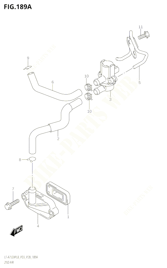 SYSTEME RECYCLAGE GAZ ECHAPPEMENT POUR SUZUKI KINGQUAD 750 2018 POUR KINGQUAD 750 AXI 4WD LT A750XPB L8 