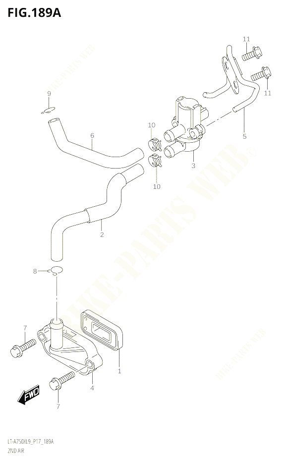 SYSTEME RECYCLAGE GAZ ECHAPPEMENT POUR SUZUKI KINGQUAD 750 2019 POUR KINGQUAD 750 AXI 4WD LT A750X L9 