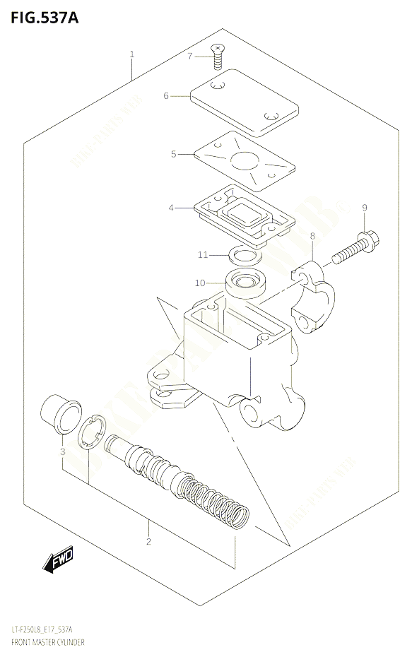 MAITRE CYLINDRE AVANT POUR SUZUKI OZARK 250 2018 POUR OZARK 250 LT F250 L8 