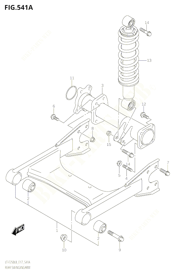 BRAS OSCILLANT ARRIERE POUR SUZUKI OZARK 250 2018 POUR OZARK 250 LT F250 L8 