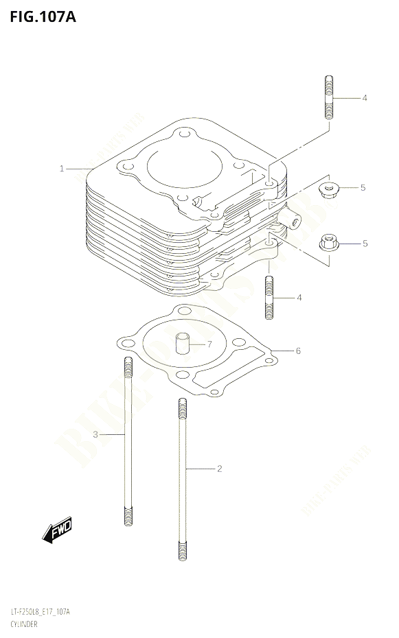 CYLINDRE POUR SUZUKI OZARK 250 2018 POUR OZARK 250 LT F250 L8 