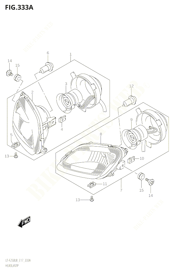PHARE POUR SUZUKI OZARK 250 2018 POUR OZARK 250 LT F250 L8 