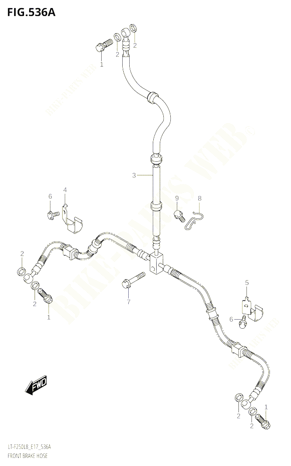 DURITE DE FREIN AVANT POUR SUZUKI OZARK 250 2018 POUR OZARK 250 LT F250 L8 
