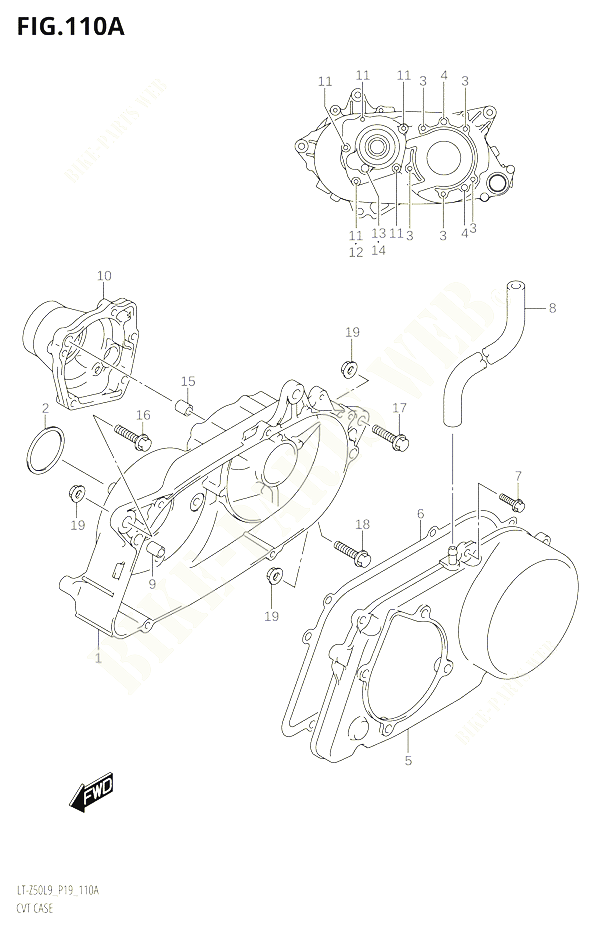 ENSEMBLE CARTER DE TRANSMISSION POUR SUZUKI QUADSPORT 50 2019 POUR QUADSPORT Z50 LT Z50 L9 