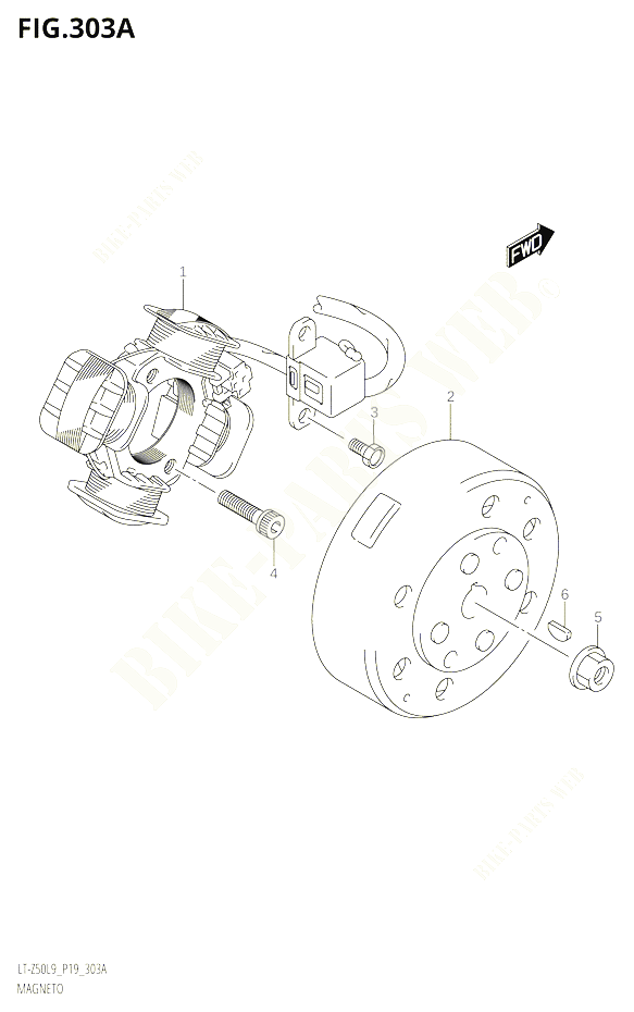 ALLUMAGE ROTOR STATOR POUR SUZUKI QUADSPORT 50 2019 POUR QUADSPORT Z50 LT Z50 L9 
