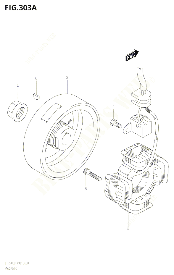 ALLUMAGE ROTOR STATOR POUR SUZUKI QUADSPORT 90 2019 POUR QUADSPORT Z90 LT Z90 L9 