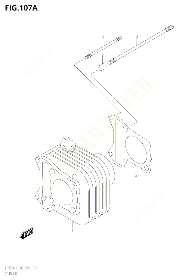 CYLINDRE POUR SUZUKI QUADSPORT 90 2020 POUR QUADSPORT Z90 LT Z90 M0 