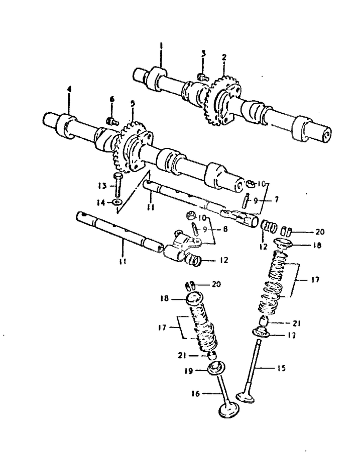 ARBRE A CAME VALVE POUR GSX 750GSX750X 1981