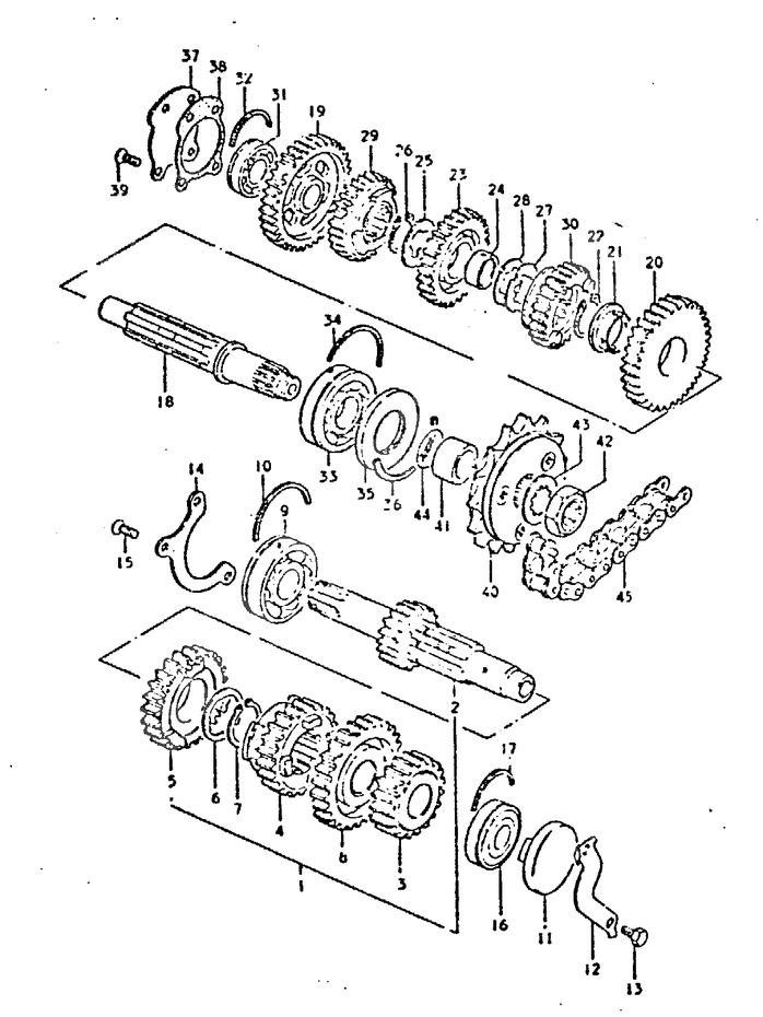 TRANSMISSION POUR GSX 750GSX750X 1981
