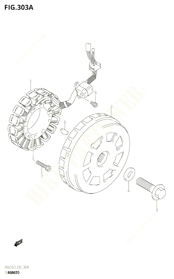 ALLUMAGE ROTOR STATOR POUR SUZUKI BURGMAN 650 2013 POUR BURGMAN 650 AN650 L3 
