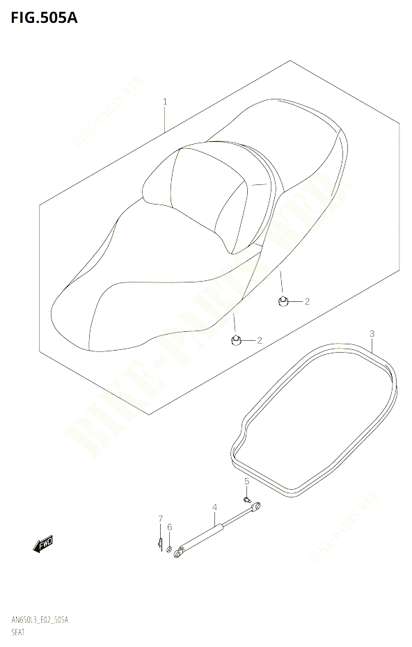 SELLEAN650L3E02 POUR SUZUKI BURGMAN 650 2013 POUR BURGMAN 650 AN650 L3 