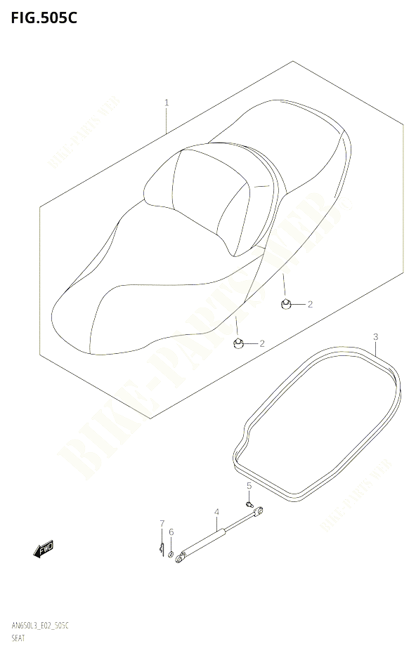 SELLEAN650ZL3E02 POUR SUZUKI BURGMAN 650 2013 POUR BURGMAN 650 AN650 L3 