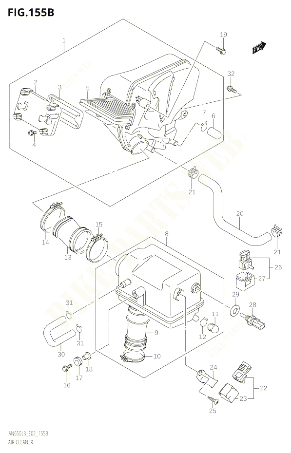 FILTRE A AIRAN650L3E19 POUR SUZUKI BURGMAN 650 2013 POUR BURGMAN 650 AN650 L3 