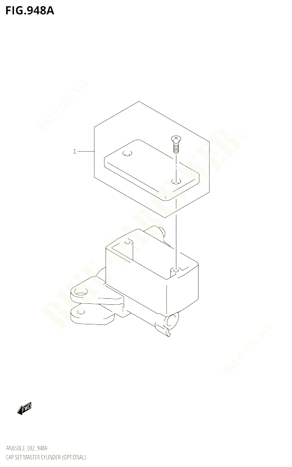 COUVERCLE MAITRE CYLINDREPTIONAL POUR SUZUKI BURGMAN 650 2013 POUR BURGMAN 650 AN650 L3 