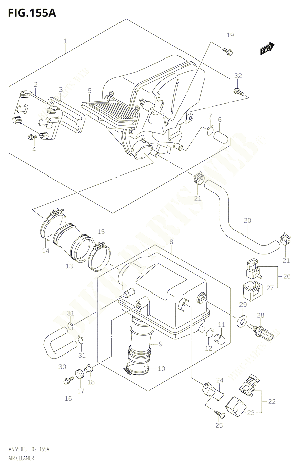 FILTRE A AIRAN650L3E02 POUR SUZUKI BURGMAN 650 2013 POUR BURGMAN 650 AN650 L3 