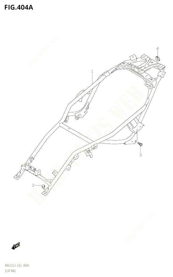 SEAT RAIL POUR SUZUKI BURGMAN 650 2013 POUR BURGMAN 650 AN650 L3 