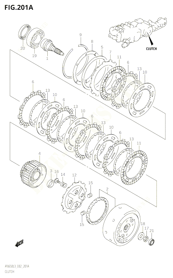 EMBRAYAGE POUR SUZUKI BURGMAN 650 2013 POUR BURGMAN 650 AN650 L3 