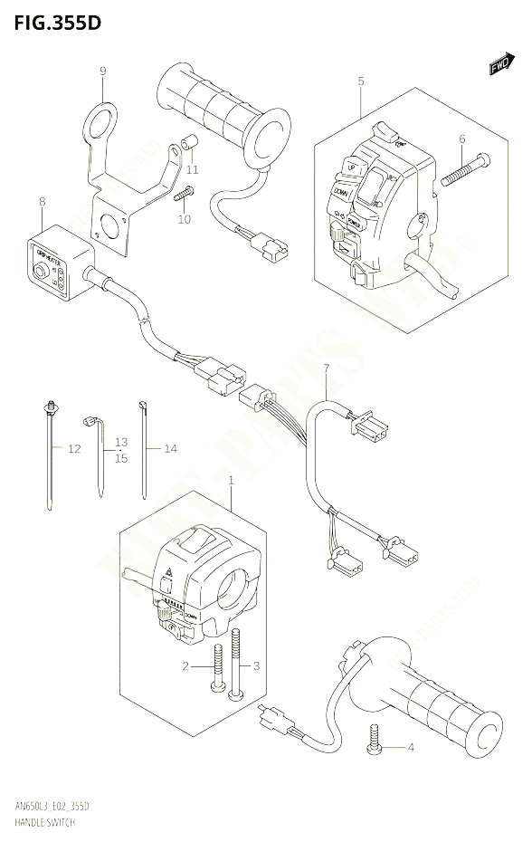 COMMODOSITCH AN650ZL3E19 POUR SUZUKI BURGMAN 650 2013 POUR BURGMAN 650 AN650 L3 