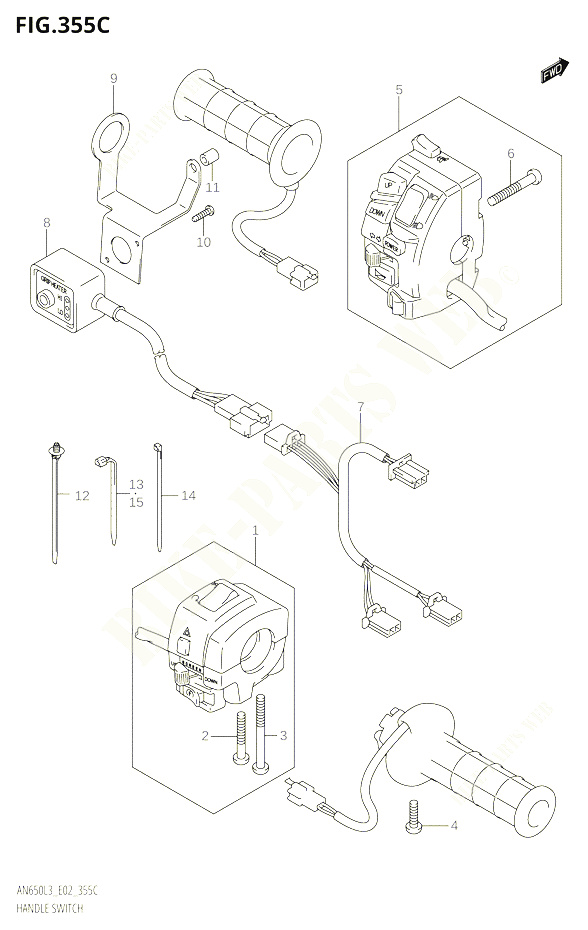 COMMODOSITCH AN650ZL3E02 POUR SUZUKI BURGMAN 650 2013 POUR BURGMAN 650 AN650 L3 