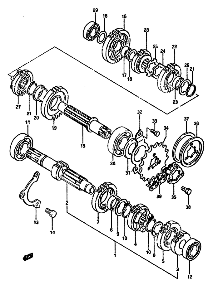 TRANSMISSION POUR DR 600 S REDUCED POWERDR600SUH 1987