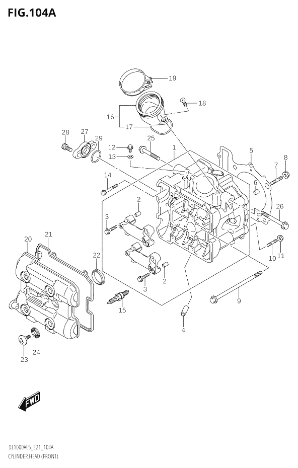 CULASSE HEAD POUR V STROM 1000 ABSDL1000A L5 2015