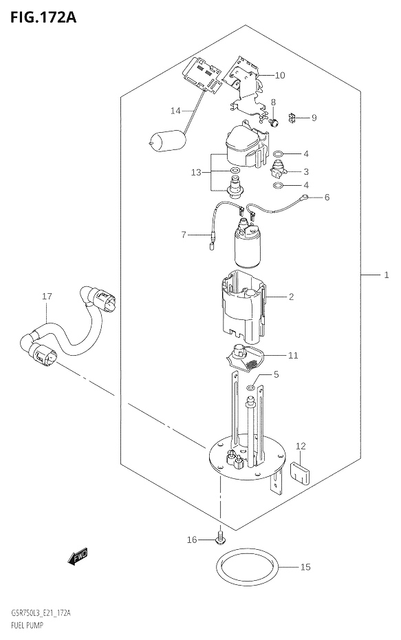 POMPE A ESSENCE POUR GSR 750 GSR750 L3 2013